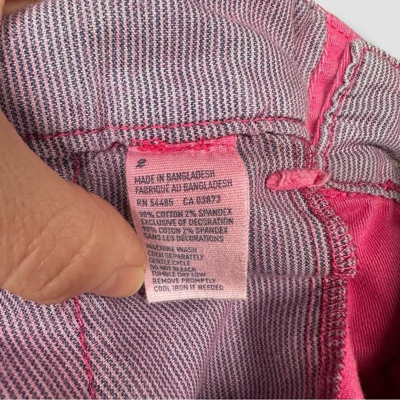 American Eagle Shortie Khaki Twill Shorts Size 2 Pink Low Rise Stretch - Picture 7 of 7